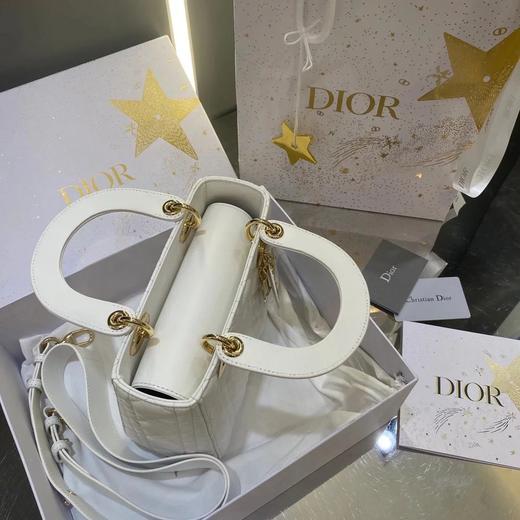 迪家|戴妃 白色羊皮三格 四格 金扣|（HH） 商品图2