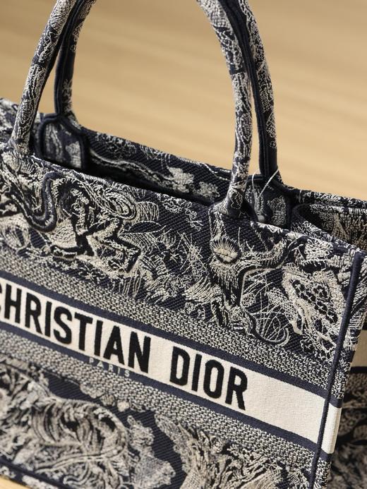 DIOR迪奥 BookTote Reverse茹伊印花 刺绣 托特包Tote包购物袋手提包 女款 蓝色）（CB） 商品图1