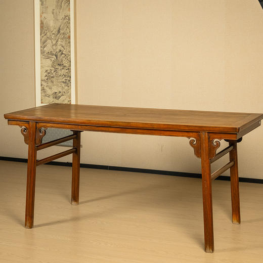 清 红木夹头榫如意云纹画案 商品图1