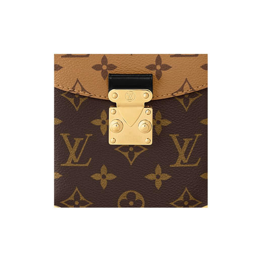 驴家Camera 老花满印锁扣开合链条 牛皮革 盒子包手机包手提单肩斜挎包 女款 棕色 商品图3