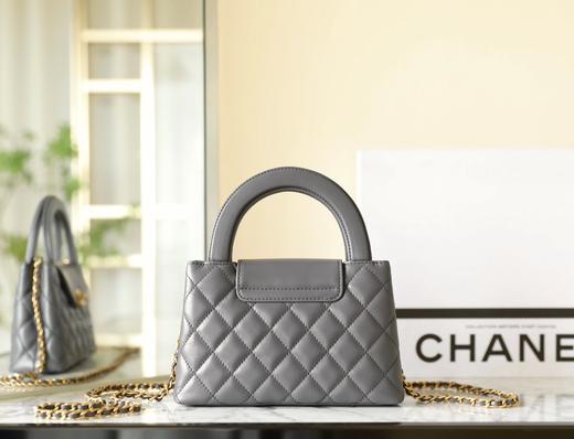 CHANEL香奈儿 24A  Kelly 菱格纹 链条肩带 皮革 单肩斜挎手提包 女款 灰色（HH） 商品图1
