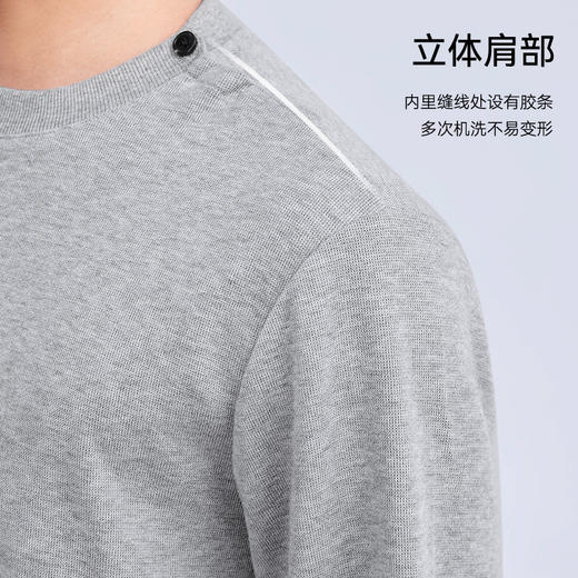 十如仕针织圆领法式罗纹长袖美利奴羊毛衫-FS06 商品图9