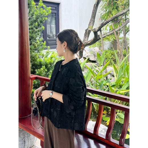 25特价🍂2409111   国风 手工 剪花外套，真丝里布“轻礼服” 商品图3