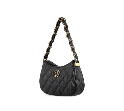 香奶奶  23K  双C皮穿链条   腋下包  Hobo   大号  女款  黑色（HH） 商品图1