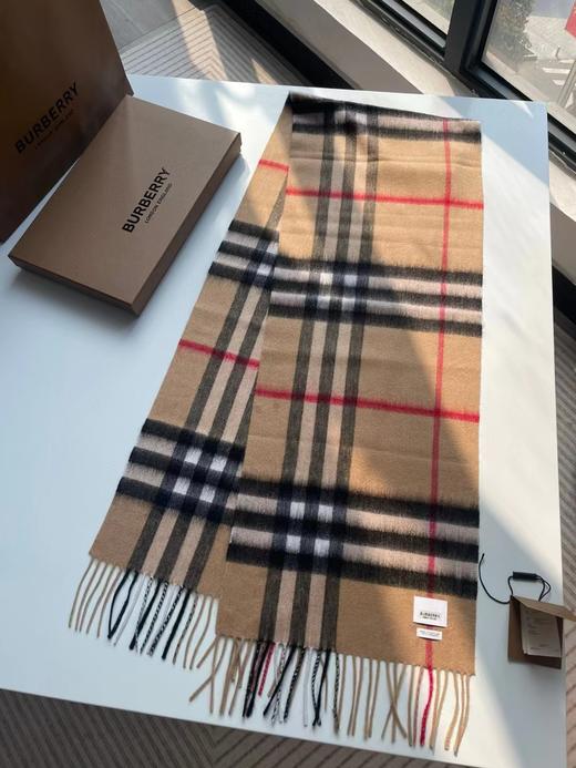 burberry巴宝莉 格纹羊绒 围巾  水波纹格子（CB） 商品图1