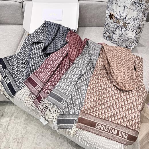 迪奥 老花书签 羊绒围巾 四色可选（CB） 商品图0