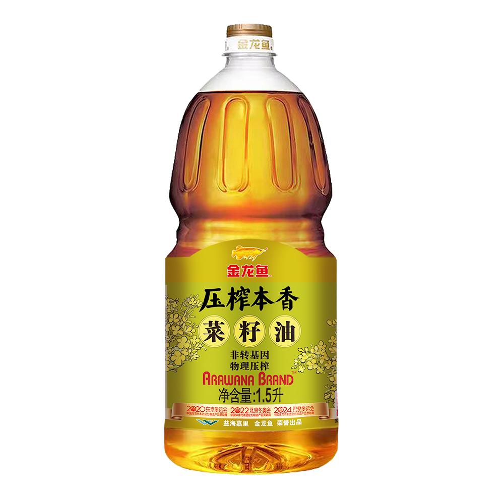 金龙鱼菜籽油 米面粮油米油压榨本香菜籽油1.5L
