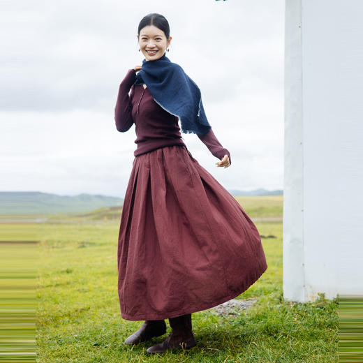 绽放旅行女装552朵/早秋多色v领半开襟简约轻薄百搭紧身套头毛衫 商品图1