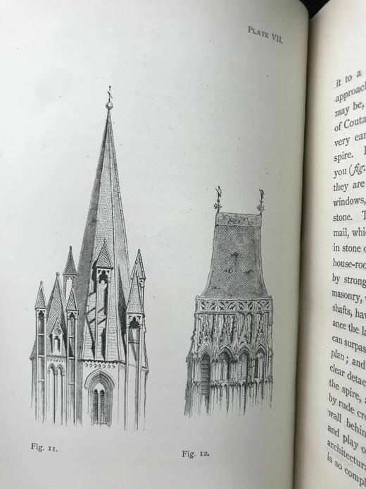 1891年 罗斯金建筑与艺术演讲集 15页插图 真皮精装32开 商品图13