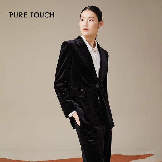 pure touch丝绒西服外套1312243378 商品图3