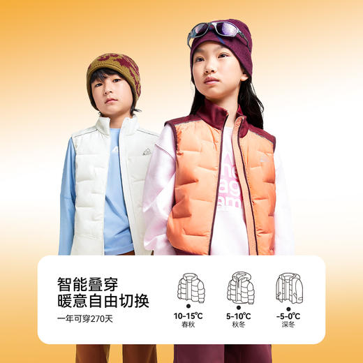 【轻薄5~15℃】男女童立领羽绒马甲冬季新款安奈儿童装EM442507 商品图1