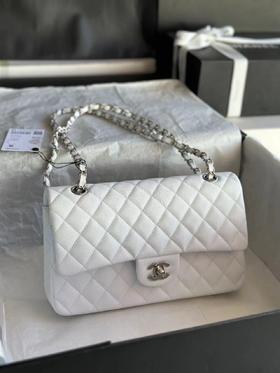 香奶奶 白色鱼子酱牛皮 cf23 小号（HH）