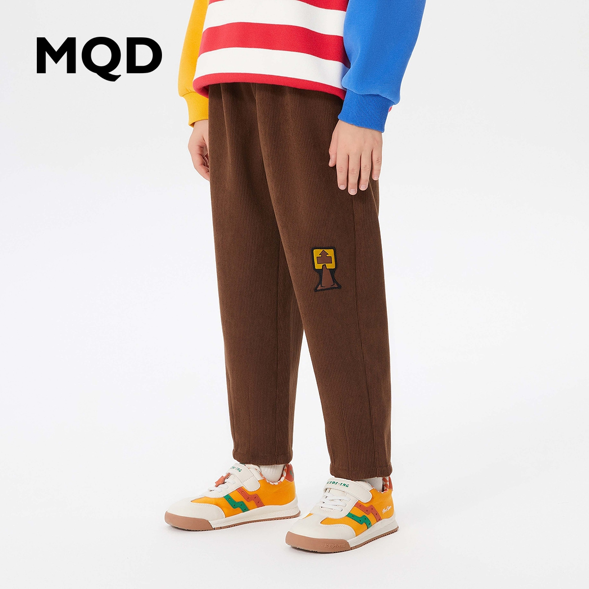 【MQD】【特】童装男大童冬新款潮酷休闲百搭休闲裤中大儿童加绒裤子