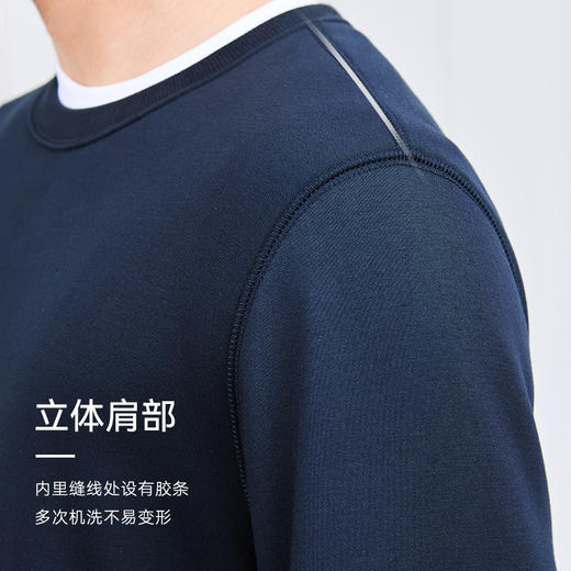 十如仕针织圆领远红外摇粒绒保暖卫衣-LS02-06 商品图4