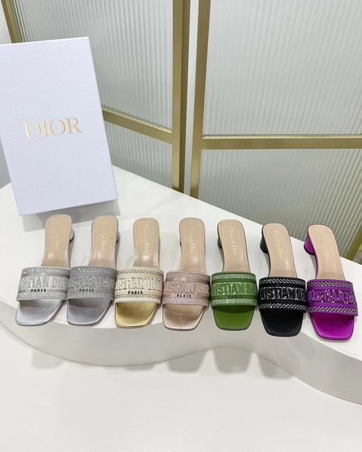 迪家|23*刺绣圆跟拖鞋16色|HD 商品图3