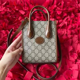 GUCCI |  Retro系列迷你托特包  单肩斜挎包| （CB）