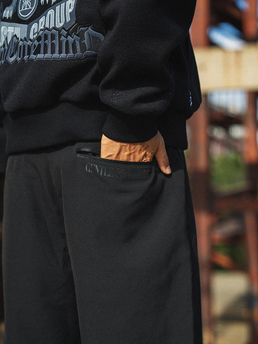 BK2024秋季黑色宽松微弹休闲西裤 商品图5