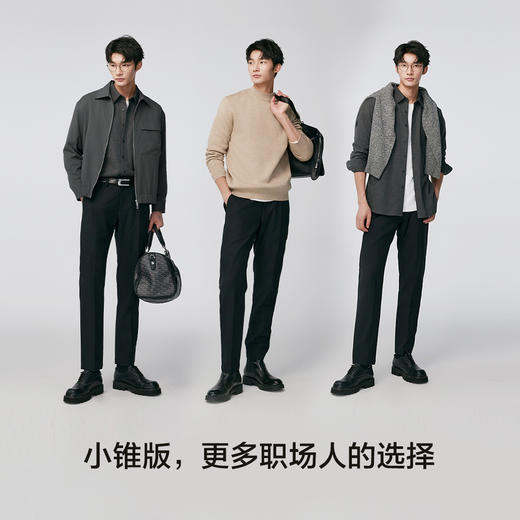 棉仓356818014-羊毛复合锥型休闲西裤 商品图2