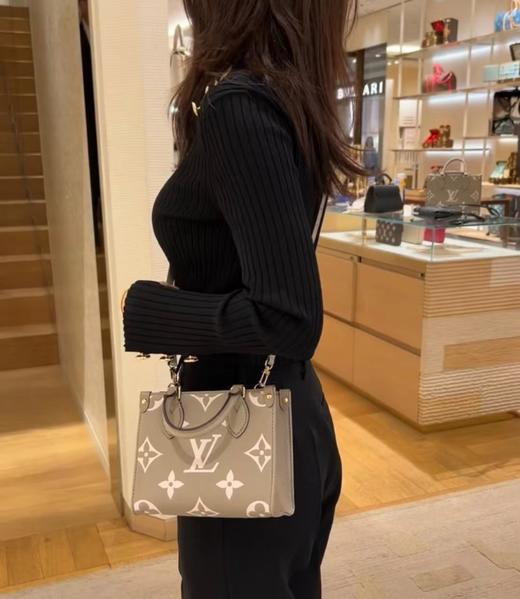 驴家onthego *老花满印牛皮革  托特包 大象灰（CB） 商品图2