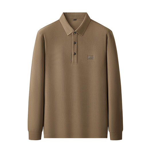 【100%棉】【新款DDP】大依优型大码长袖Polo衫翻领男装加肥加大体恤大号上衣胖子弹力休闲商务 商品图7