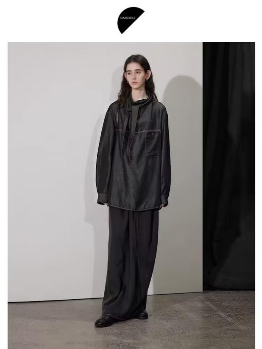 半圆/D24402437/天丝水洗衬衫 商品图0