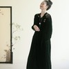 牧衣游原创丝绒手工刺绣连衣裙 限量福利款 暮雪【不支持会员折】 商品缩略图0