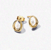 百货世界-潘多拉椭圆珍珠耳钉 商品缩略图0