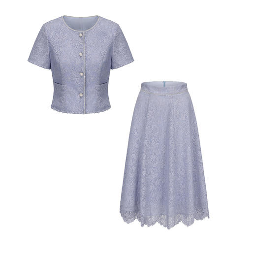 司歌蕾丝2件套装裙优雅显瘦TO901307 商品图0