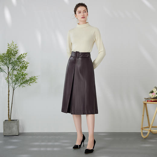 EITIE爱特爱冬季新款100%山羊绒舒适保暖高领套头纯色显瘦针织衫7201906 商品图8