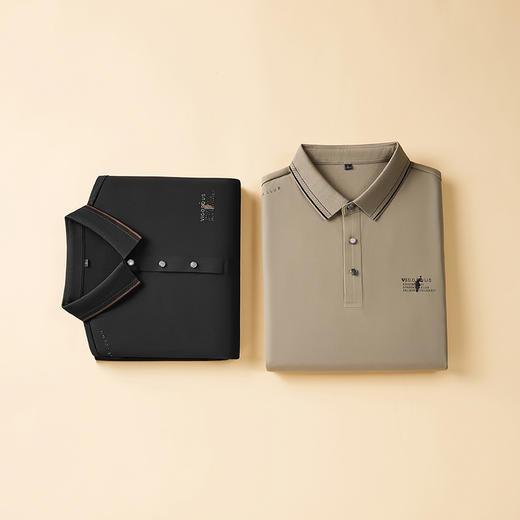 【新款DDP】大依优型大码弹力长袖Polo衫翻领男装加肥加大体恤大号上衣胖子弹力休闲商务 商品图4