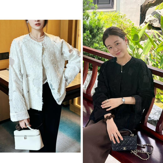 25特价🍂2409111   国风 手工 剪花外套，真丝里布“轻礼服” 商品图0