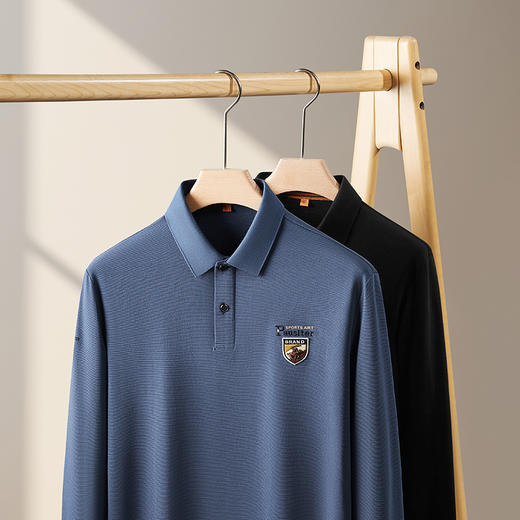 【新款DDP】大依优型大码长袖Polo衫翻领男装加肥加大体恤大号上衣胖子弹力休闲商务 商品图13