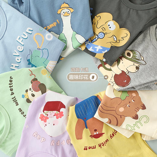 「29.9到手！数色可选」咔咔熊猫婴儿衣服纯棉背心无袖T恤夏装男童儿童女童宝宝上衣夏季 商品图3