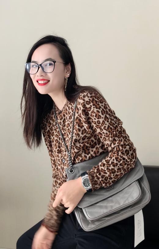 钟情小猎豹美丽诺羊毛贴身柔软羊毛开衫毛衫 商品图1