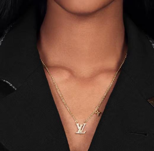 驴家 ICONIC logo满钻项链 女款 金色 商品图5