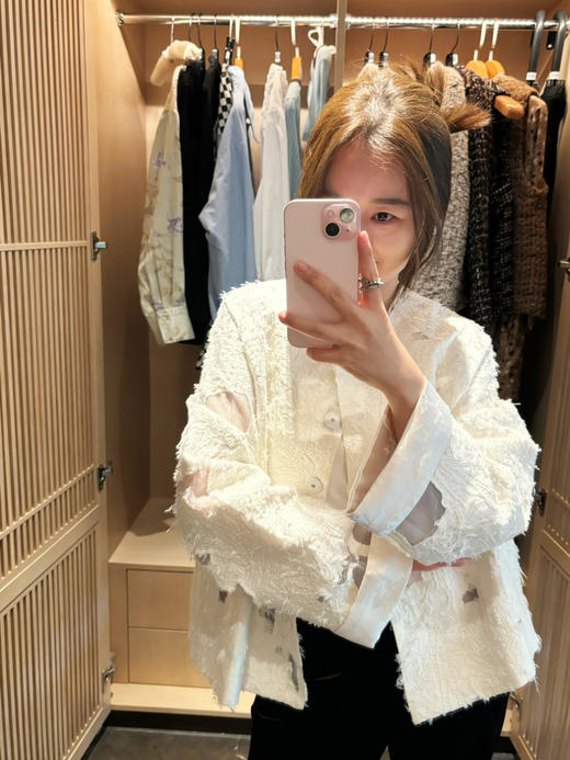 25特价🍂2409111   国风 手工 剪花外套，真丝里布“轻礼服” 商品图12