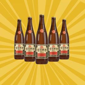 雪花 经典老雪12°P浓色醇香啤酒 640m*6瓶整箱