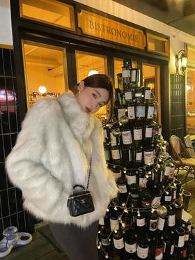 香奈儿羊皮盒子斜挎单肩化妆包（HH）