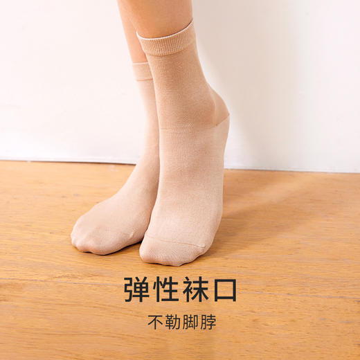 金三塔新品桑蚕丝针织短袜轻柔透气保暖女士纯色袜子  推荐34—38码  JXQ293 商品图2
