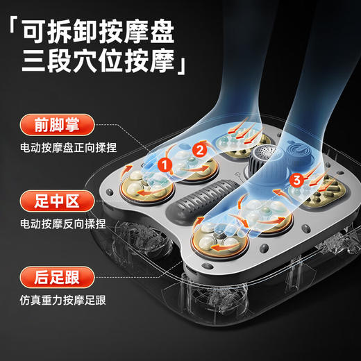 凯伦诗（CLORIS） 德国杀菌足浴盆全自动按摩泡脚桶 电动加热洗脚盆 智能恒温家用足疗盆送父母节日礼物  灰色F23L 商品图1