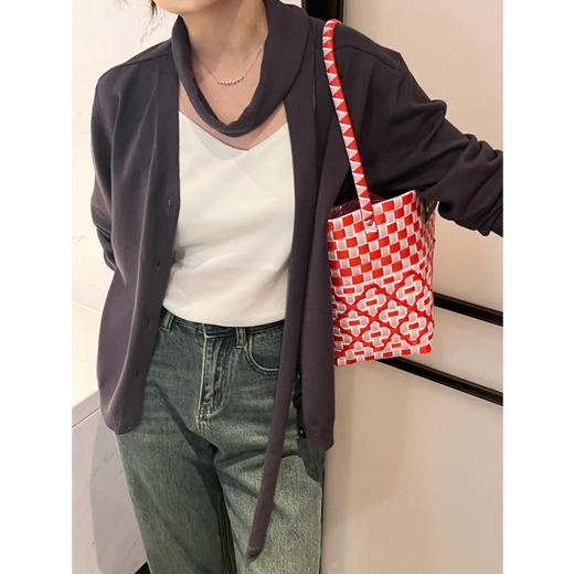 25特价🍂2409112     Lem**围脖V领针织衫 商品图8