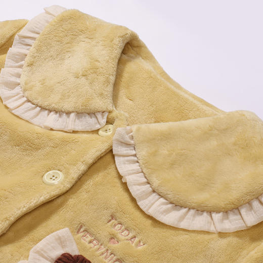 都市丽人睡衣生活家居长袖家居服双面法兰绒厚女士法兰绒套装LHT1R5 商品图4