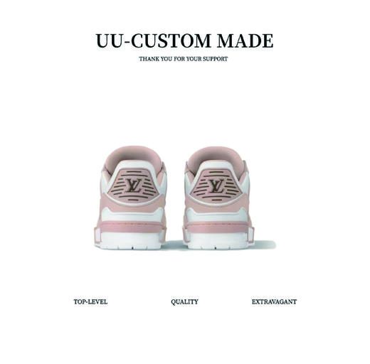 驴家  Trainer  圆头系带  低帮 板鞋 女款 粉白/玫瑰粉/灰褐色（HC） 商品图4