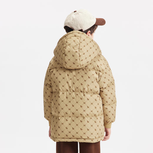 【秒】【MQD】童装儿童羽绒服冬季新款*老花时尚复古学院风中长冬装羽绒 商品图3