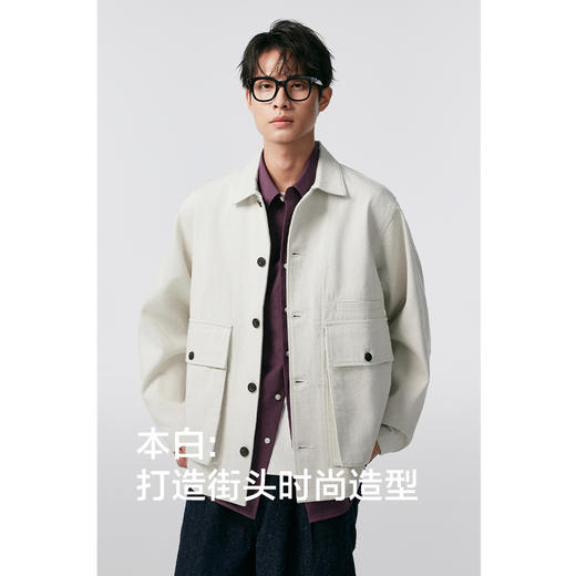 棉仓356811001-宽松版两色牛仔夹克 商品图1