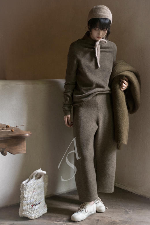 Gunia 浅褐色羊毛手织童话帽 商品图8