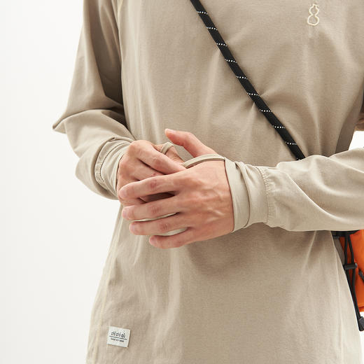 吃茶去chichaqu2024速干吸湿排汗棉感防晒明线插肩连帽T恤运动 商品图1