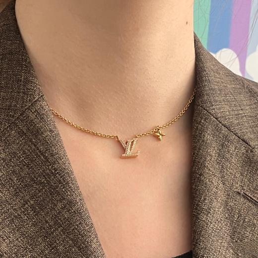 驴家 ICONIC logo满钻项链 女款 金色 商品图6