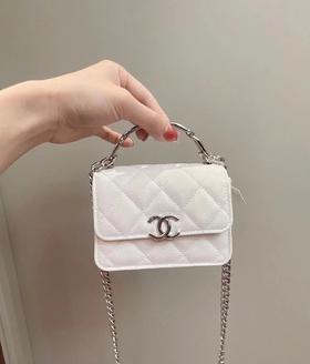 香奶奶|Chanel 22s珐琅手柄链条包 小废包 银扣|YZ 定制款不退换7天左右出货（HH）