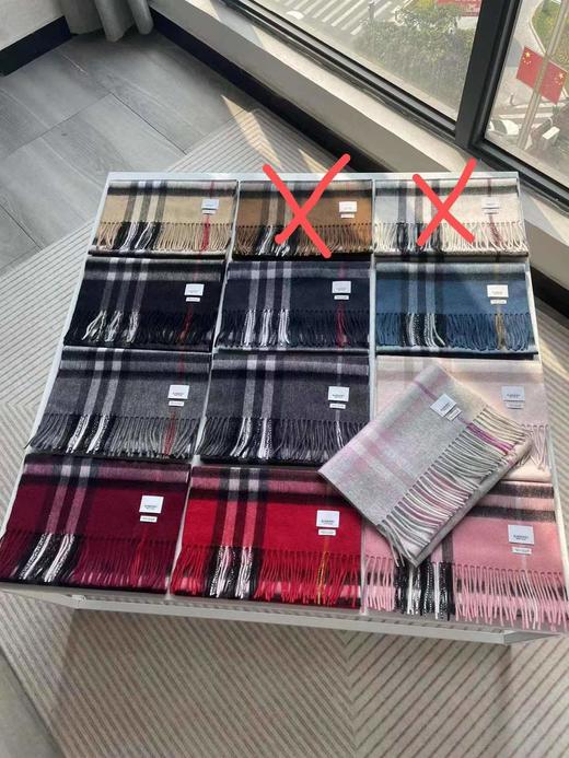 burberry巴宝莉 格纹羊绒 围巾  水波纹格子（CB） 商品图12